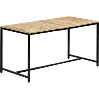 vidaXL Eettafel 140x70x75 cm massief ruw mangohout