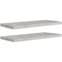 vidaXL Wandschappen zwevend 2 st 80x23,5x3,8 cm MDF betongrijs
