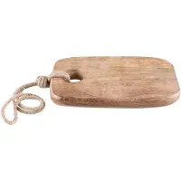 Clayre & Eef Broodplank Decoratie 25*14*2 Cm Creme Hout Rechthoekig 6h1642s