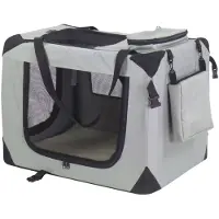 @Pet Honden reismand nylon 70x52x50 cm grijs 11072