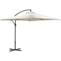 Garden Impressions Corfu parasol 250x250 - donker grijs - zand