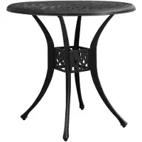 vidaXL Tuintafel 78x78x72 cm gietaluminium zwart