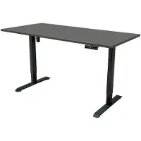 Ivol Elektrisch verstelbaar bureau - 180x80 cm - Single motor - Zwart / Antraciet