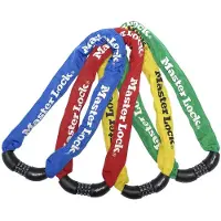 Master Lock chaine en acier serrure à code intégrée 90 cm - coloris aléatoire
