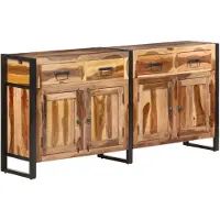 vidaXL Dressoir 172x35x80 cm acaciahout met honingkleurige afwerking