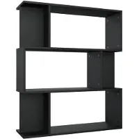 vidaXL Boekenkast/kamerscherm 80x24x96 cm bewerkt hout zwart