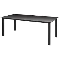 vidaXL Tuintafel 190x90x74 cm glas aluminium zwart online kopen