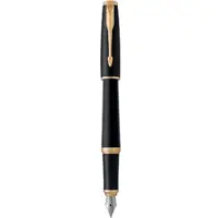 Parker Urban vulpen | Matzwart met goud detail | Fijne penpunt met blauwe inkt | Geschenkdoos
