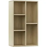 vidaXL Boekenkast/dressoir 50x25x80 cm bewerkt hout sonoma eikenkleur
