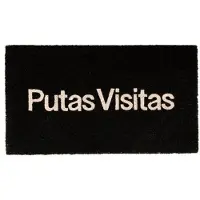 Fisura Deurmat Putas Visitas 70 X 40 Cm Kokosvezel/pvc Zwart