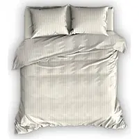 Satin d'or dekbedovertrek Streep Ivoor-240x200/220