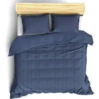 De Witte Lietaer Dekbedovertrek Zygo Indigo Satijn-260 x 200 / 220 / 240 cm | Extra Breed