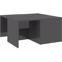 vidaXL Salontafels 4 st 33x33x33 cm bewerkt hout hoogglans grijs