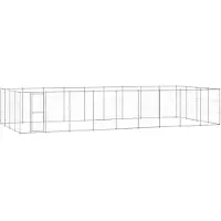 vidaXL Hondenkennel 43,56 m² gegalvaniseerd staal