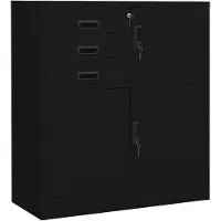 vidaXL Kantoorkast 90x40x102 cm staal zwart