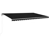 vidaXL Luifel automatisch met LED en windsensor 500x300 cm antraciet