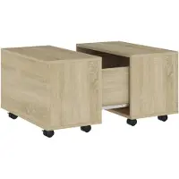 vidaXL Salontafel 60x60x38 cm bewerkt hout sonoma eikenkleurig