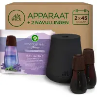 Air Wick Essential Mist Luchtverfrisser - Ontspannende Lavendel - 1 Zwart + Goud Apparaat + 2 Navullingen