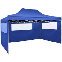 vidaXL Vouwtent met 3 wanden 3x4,5 m blauw