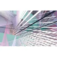 Komar Vliesbehang Digitale print vlies - Space Grid Spring - Afmeting 400 x 250 cm (1 stuk)