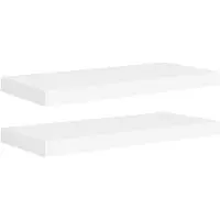 vidaXL Wandschappen zwevend 2 st 60x23,5x3,8 cm MDF wit