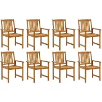 vidaXL Tuinstoelen 8 st massief acaciahout