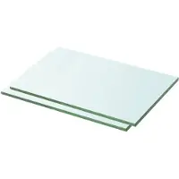 vidaXL Schappen 2 st 30x15 cm glas transparant