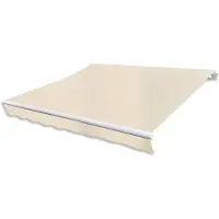 vidaXL Vervangingsdoek voor luifel 280x245 cm polyester crèmekleurig