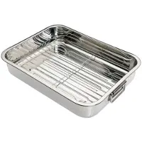 Kitchen Craft Roestvrij Staal Braadslede 38x27.5 Cm