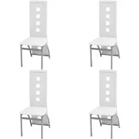 vidaXL Eetkamerstoelen kunstleer wit 4 st online kopen