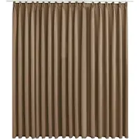 vidaXL Gordijn verduisterend met haken 290x245 cm taupe