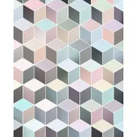 Overig Fotobehang Cubes Pastel - Meerkleurig - 2,50m X 200cm