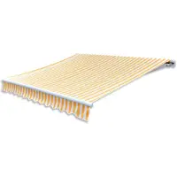 vidaXL Vervangingsdoek voor luifel 330x245 cm polyester geel en wit