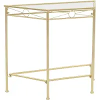 vidaXL Bijzettafel in vintage stijl 87x34x73 cm metaal goud