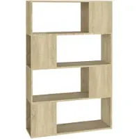 vidaXL Boekenkast/kamerscherm 80x24x124,5 cm bewerkt hout sonoma eiken