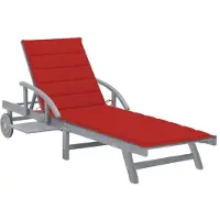 Natur24 Ligbed met kussen massief acaciahout