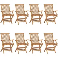 vidaXL Tuinstoelen 8 st massief teakhout