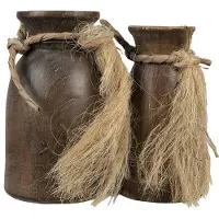 Clayre & Eef Vaas Ø 15 Ø 13 cm kunststof decoratie vaas