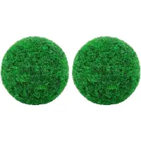 vidaXL Kunstbuxusbollen 2 st 35 cm