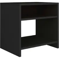 vidaXL Nachtkastje 40x30x40 cm bewerkt hout zwart