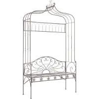 vidaXL Tuinbank 122 cm ijzer antiekbruin