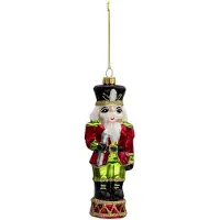 Clayre & Eef Rode Kerstbal notenkraker 6*4*17 cm 6GL3321