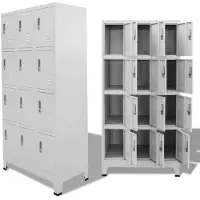 vidaXL Lockerkast met 12 compartimenten 90x45x180 cm