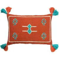 Dutch decor - ZINA - Sierkussen katoen 40x60 cm - Lobster Bisque - roze - Kussen met flosjes