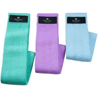 Matchu Sports Booty bands - Set van 3 - 3 stuks - Tiel/paars/blauw - Light, Medium, Heavy - Comfortabel textiel