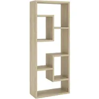 vidaXL Wandschap 36x16x90 cm bewerkt hout sonoma eikenkleurig