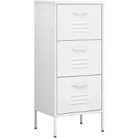 vidaXL Opbergkast 42,5x35x101,5 cm staal wit