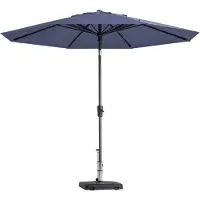Madison Paros II round safier blue stokparasol 300 cm zonwering