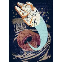 Komar Vliesbehang Star Wars Classic Concrete Asteroid Worm (set)