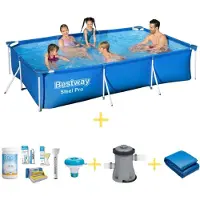Bestway Steel Pro, rechthoekig zwembad - 300x201x66 cm - 4-delig - S22299